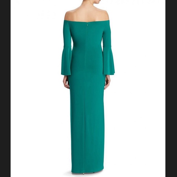 RALPH LAUREN Off-the-shoulder bell sleeve gown - Picture 2 of 8